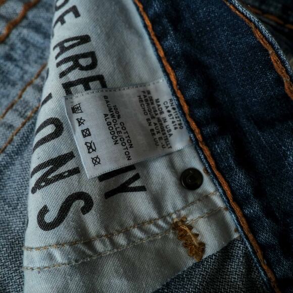 True Religion Men's Straight Jeans - Distressed Blue - Picture 7 of 10